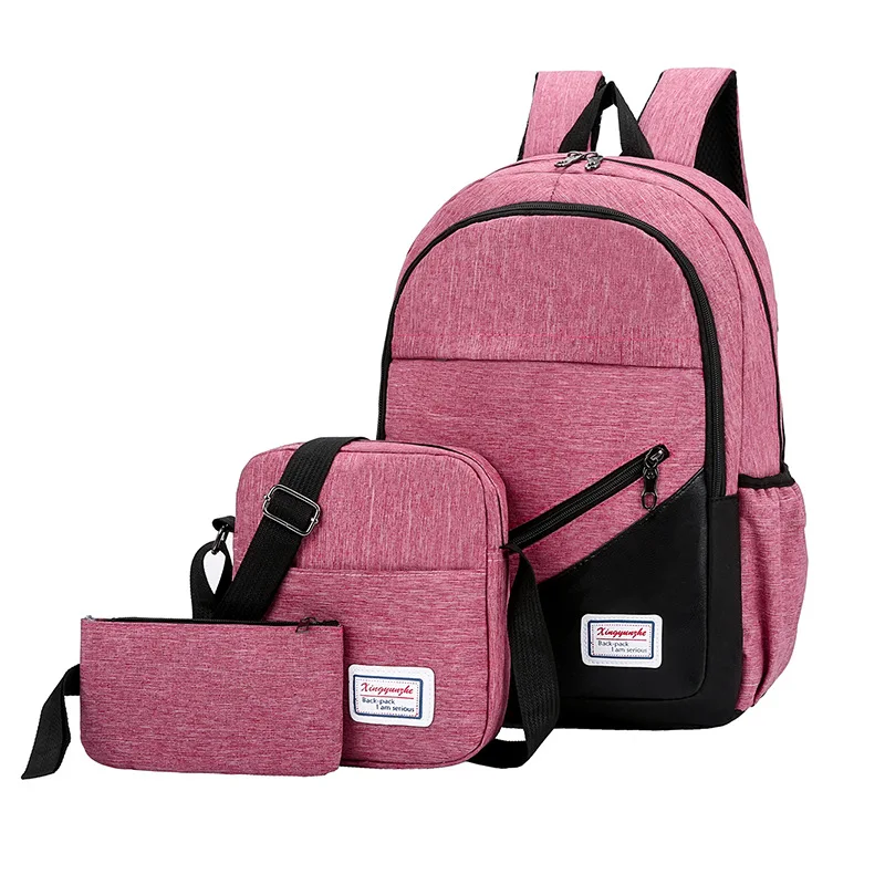3pcs nylon Fashion Boys School Bags casual laptop Backpack For Teenagers grils Student Book Bag Men travel School Backpack Women