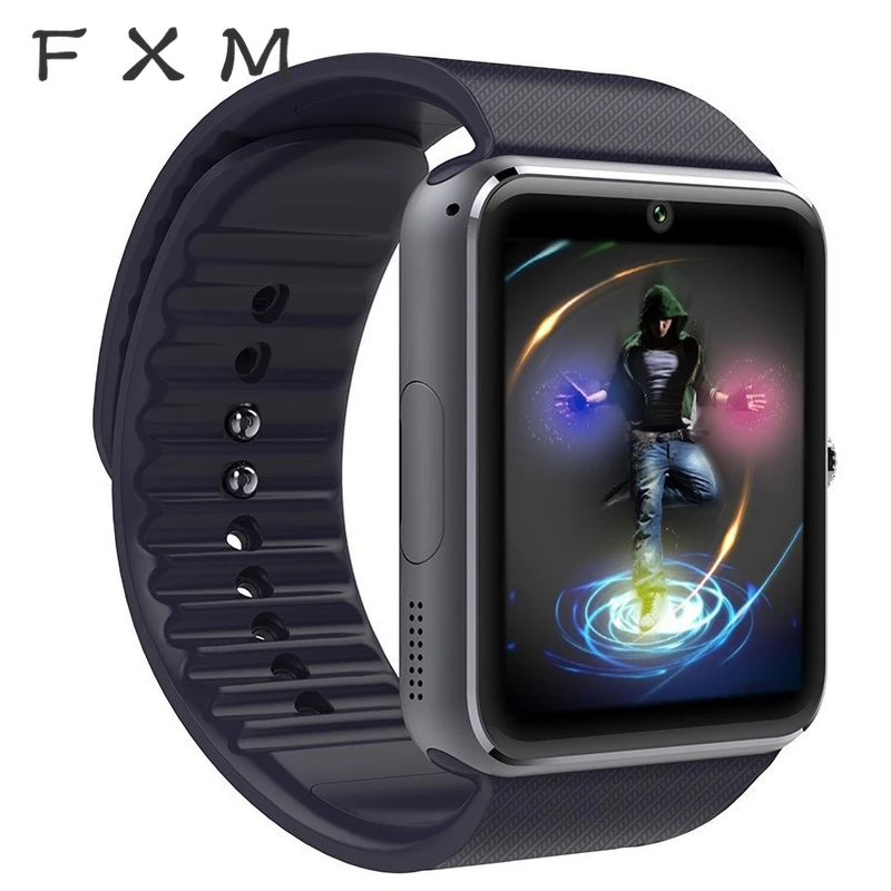

Smart uhr GT08 verbesserte silber farbe batterie 61D motherboard touch screen Bluetooth Kamera musik men handgelenk smartwatch