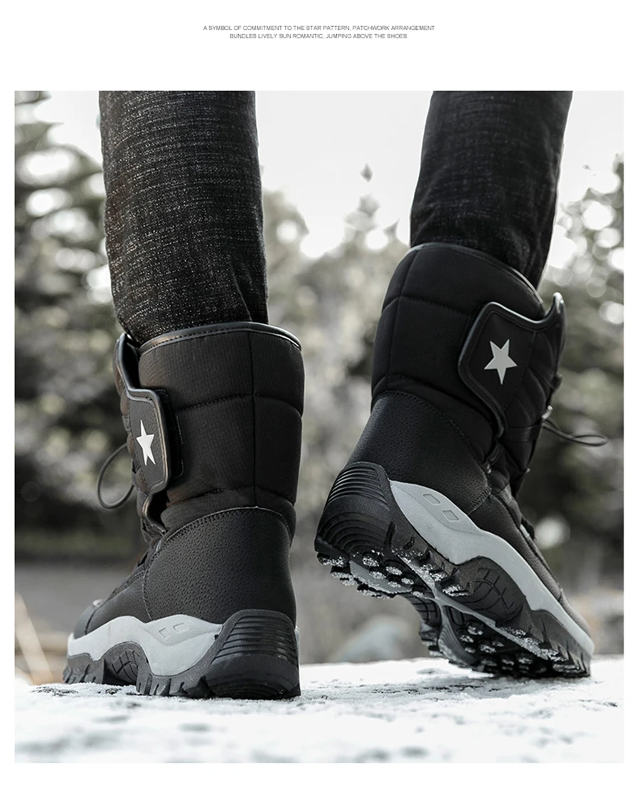 água botas de inverno com pele sapatos