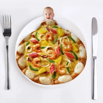 

Super Soft Warm Flannel Pizza Blankets Round Shape Air Travel Throw Coral Fleece Tortilla Nap Wrap Blankets 9 styles Available