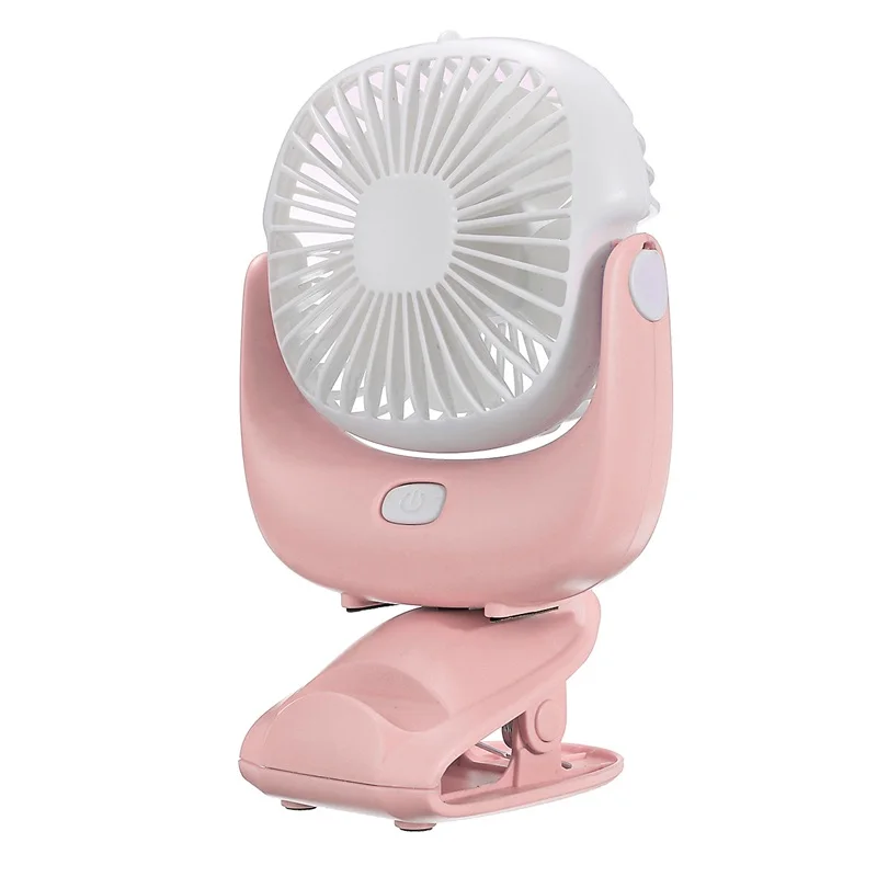AUGIENB Portable Handheld fans USB Rechargeable Detachable Desktop fans / 360° Adjustable / Phone Holder / 3 mode Gale / - Цвет: Pink