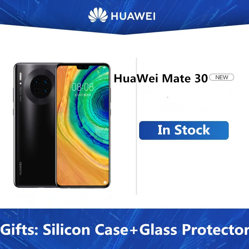 Мобильный телефон huawei mate 30 Kirin 990 Android 10,0 6,6" FHD 2340X1080 8 Гб ram 128 ГБ rom 40.0MP 40 Вт супер зарядное устройство IR Qi