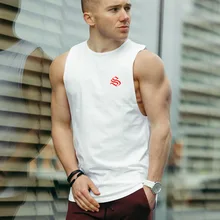 Летний стильный жилет для фитнеса для мужчин, тренировочный дышащий эластичный удобный влагоотводящий жилет из чистого хлопка