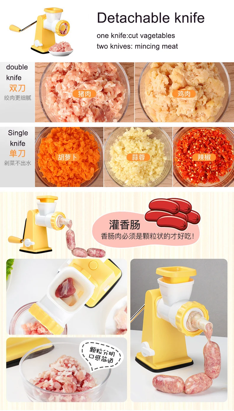 Ручная мясорубка Мясо мясорубка клизма
