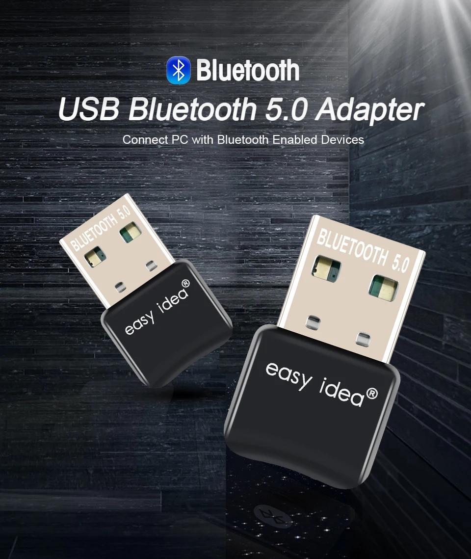 USB Bluetooth 5.0 Adapter Bluetooth Dongle 5.0 Transmitter Bluetooth Receiver Mini Audio Adapter For Computer PC Laptop Music