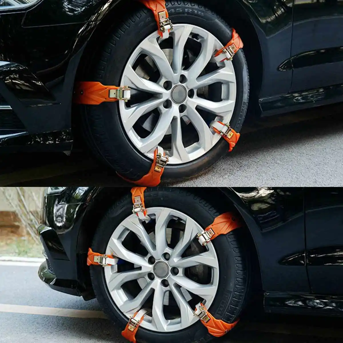 FIRCAR 1 пара зимних автомобильных универсальных шин противоскользящие цепи двойная Пряжка ТПУ противоскользящее защитное колесо цепи для путешествий на открытом воздухе