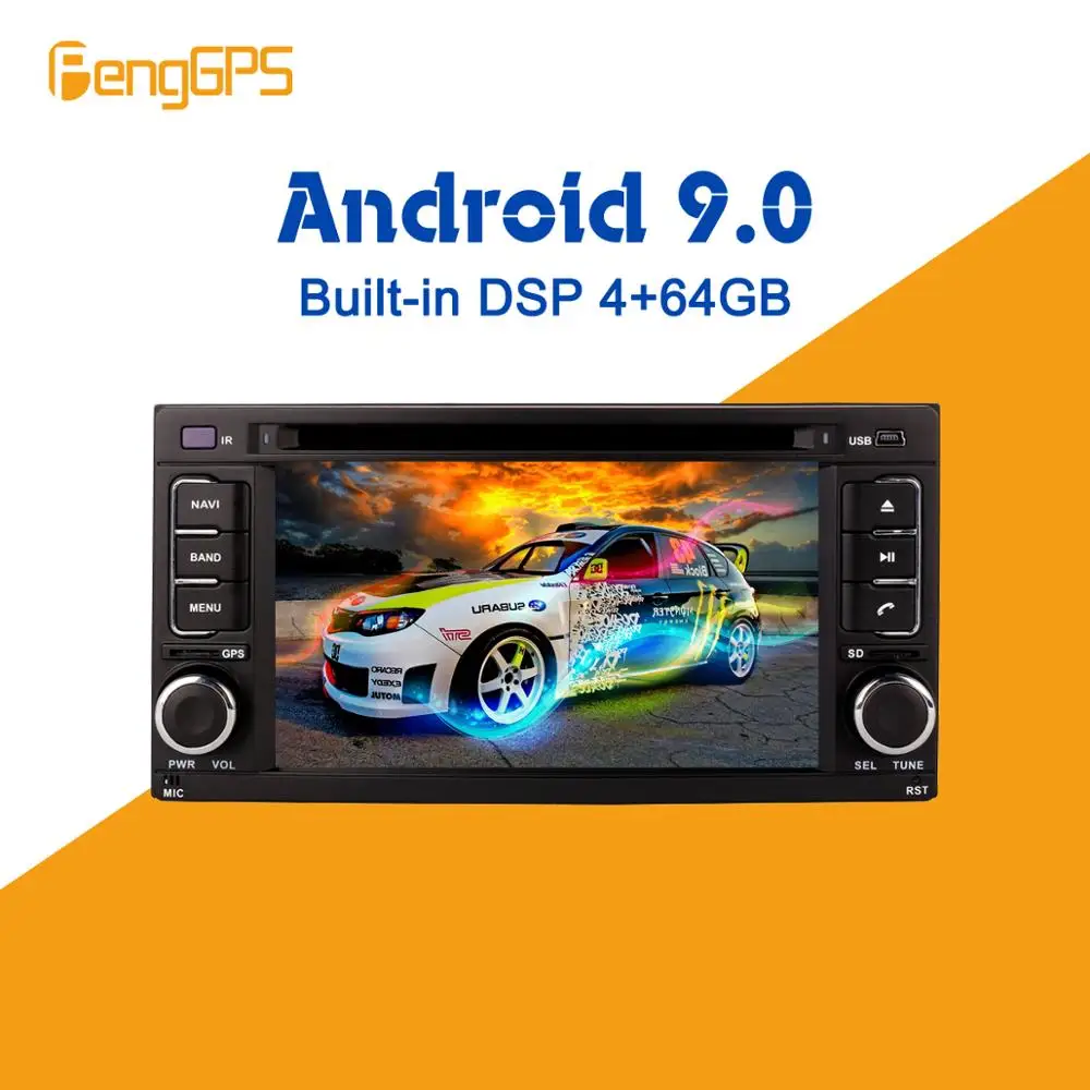 Android 9,0 4+ 64 Гб px5 встроенный DSP автомобильный dvd-плеер Мультимедиа Радио для Subaru Forester Impreza 2008-2013 gps навигационное радио