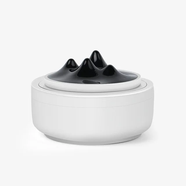 white and balck DEKAXI, USB увлажнитель воздуха, Маунтин, эфирное масло, диффузор, 300 мл, автомобильный освежитель воздуха, очиститель, мини-увлажнитель с лампой - Цвет: white and balck