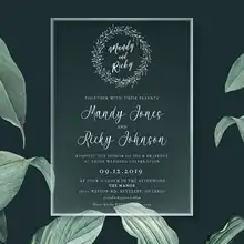 Пользовательские акриловые свадебные приглашения, зеркальные приглашения, прозрачные приглашения, акриловый стол