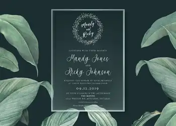 

Custom Acrylic Wedding Invitation, Mirror Invitation, Transparent Invitation, Acrylic table