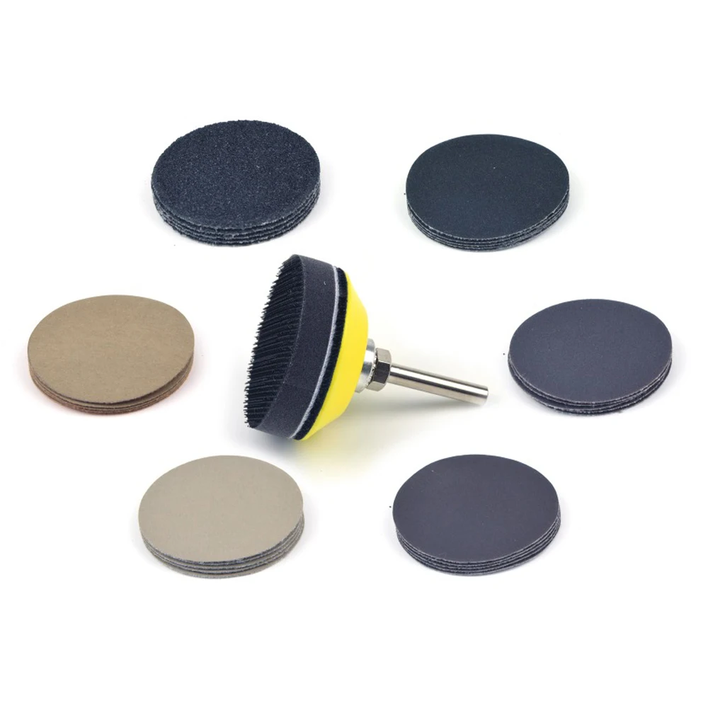 Top Selling Polishing 75mm Grit Silicon Carbide Sanding Discs+Backing Pad+Sponge Interface Pad 32Pcs Kits