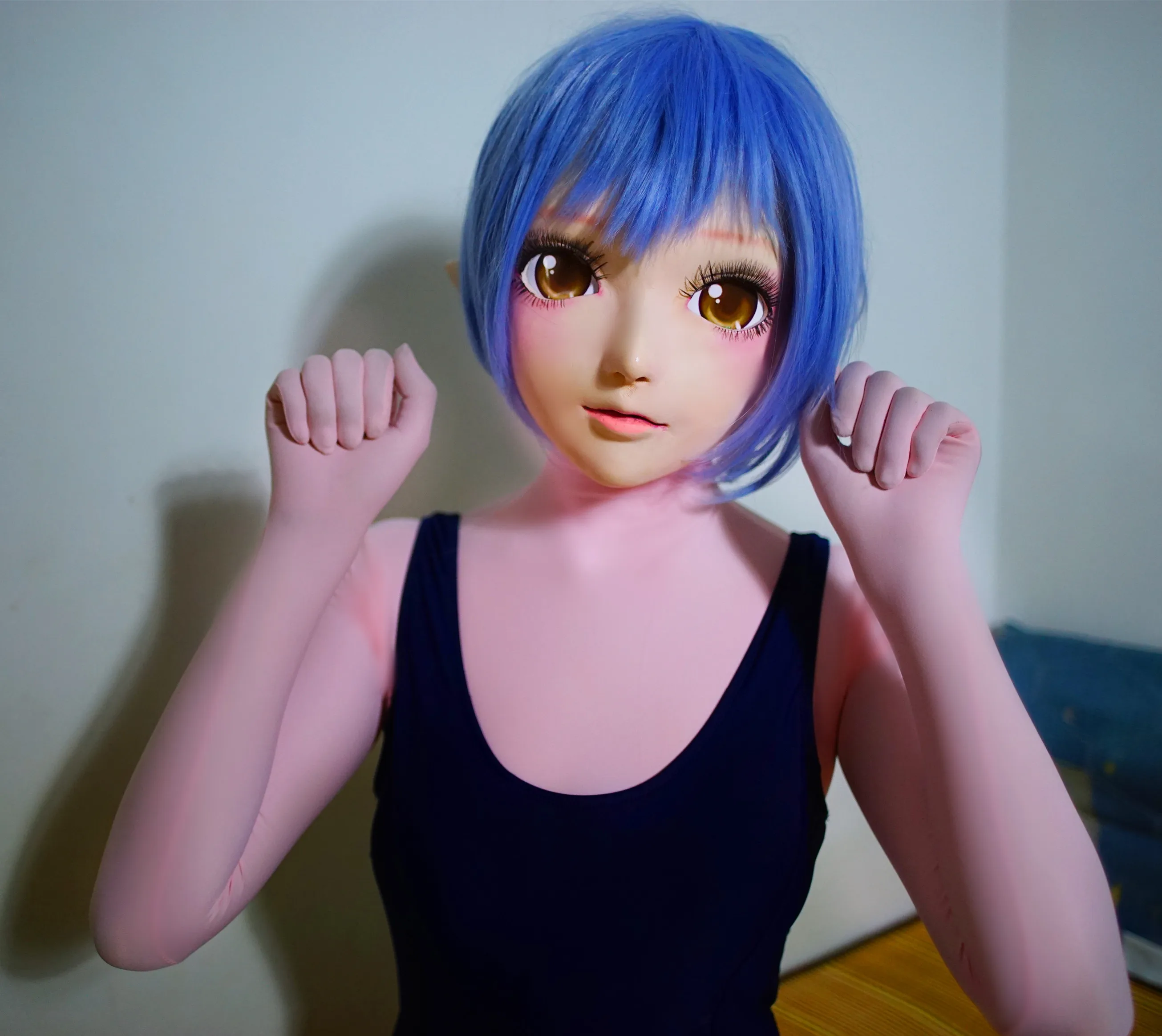 NEW-04) BJD Кигуруми для транссексуалов, Красота макияж Косплэй силиконовая маска Аниме Kigurumi маски резиновые секс куклы