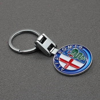 

1pcs Car Pendant Alloy Car Keyring Keychain Key Chain Auto Key Ring Holder For Alfa Romeo 156 Giulietta Spider GT Accessories