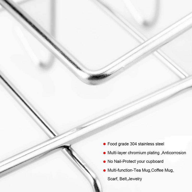 Держатель для кружек HTHL вешалка чашек подставка под полку шкаф кофе кухонный