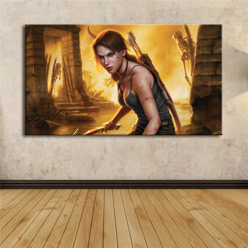 Печать художественный постер Tomb raider Shadow of the Tomb Raider печать живопись Лара картина Rise of the tomb raider Печать на холсте