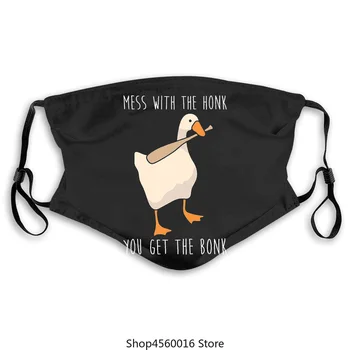 

Untitled Goose Game mask Parody Cute Mess With The Honk You Get The Bonk 100% Cotton Digital Print Clothing Men 2020 High pm2.5