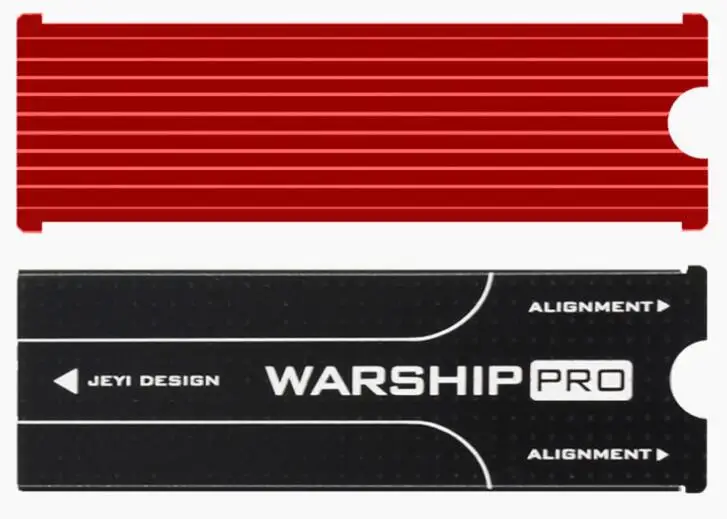 NVME NGFF M.2 радиатор алюминиевый лист теплопроводность Кремниевая Пластина охлаждения Warship радиатор 2280 m.2 - Цвет: RED