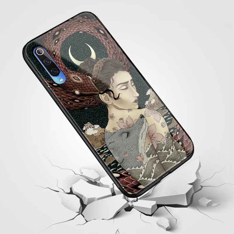 Мягкий силиконовый стеклянный чехол для телефона Ukiyo e в японском стиле Xiaomi mi 6 8 9 SE