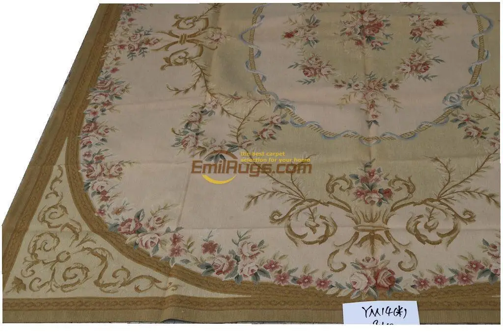 handmade aubusson carpet living room 244CMX305CM 8 'X 10' YM14gc156aubyg6