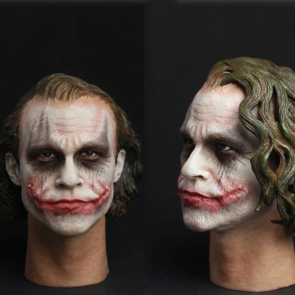 

In stock CGL T-09C 1/6 Scale Batman Joker Headplay Heath Ledger Head Sculpt for fans collections