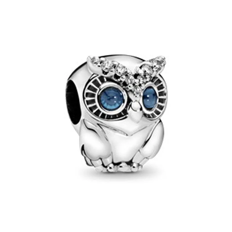 A2102 Синий милый Ночной Звездное небо шарик подходит Pandora талисманы Серебро 925 бусины браслет для женщин diy ювелирные изделия - Цвет: A2102