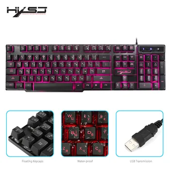 

R8 English + Russian keyboard wired 3 color backlit gaming keyboard E-sprots wired mechanical keyboard for pc laptop