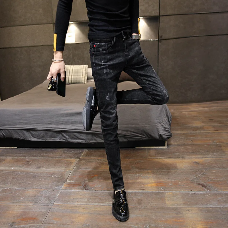 black trendy jeans