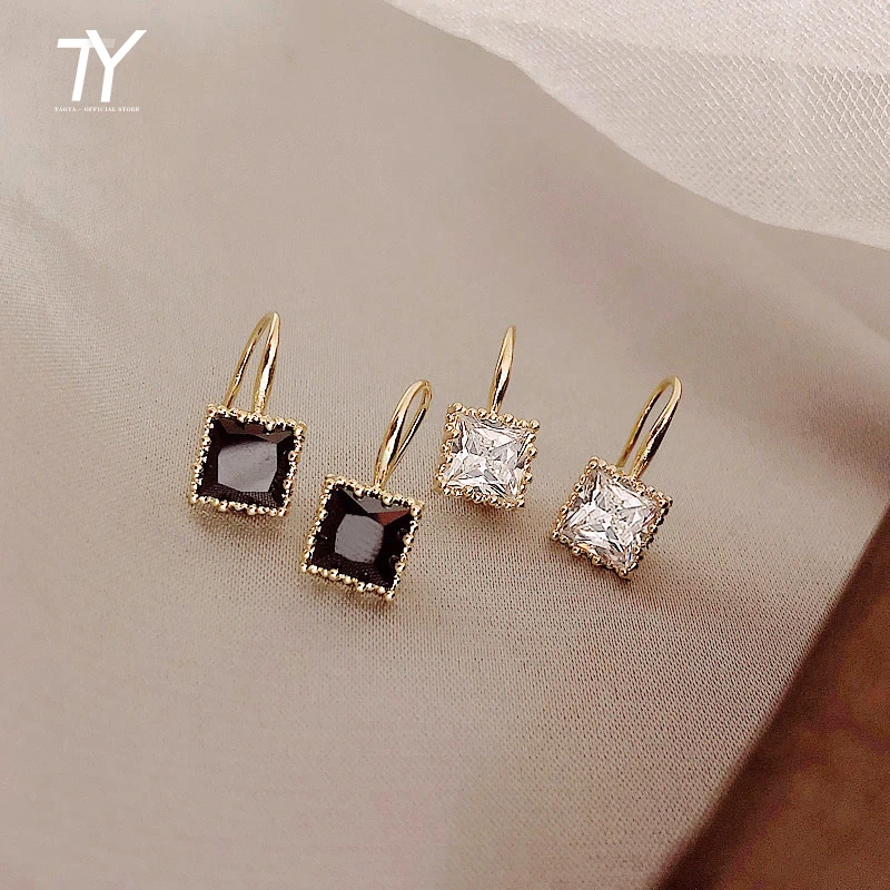 2020 new fashion women’s Square gem Earrings South Korea sexy trend women’s jewelry classic small earrings