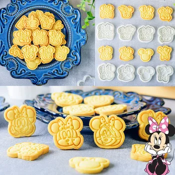 

Disney Cake Mould Mickey Minnie Cookie Cutter 3D Cartoon Plastic Mold Biscuit Baking Tools Fondant Chocolate Cake Tools Decor