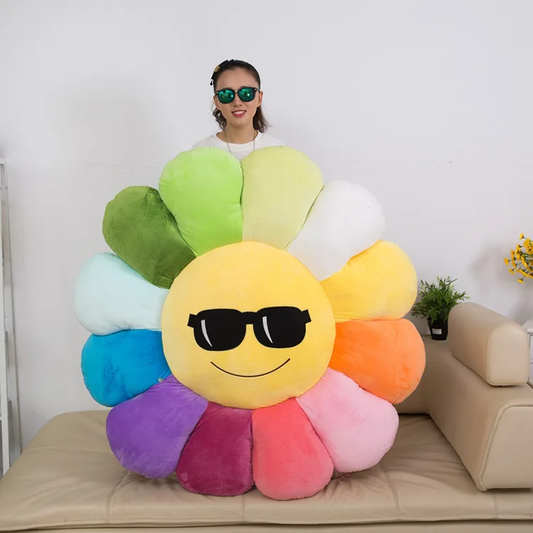 Large Size Sunflower Cushion Plush Toys Children Bed Office Couch Pillow Cushion Birthday Gift Girl'S