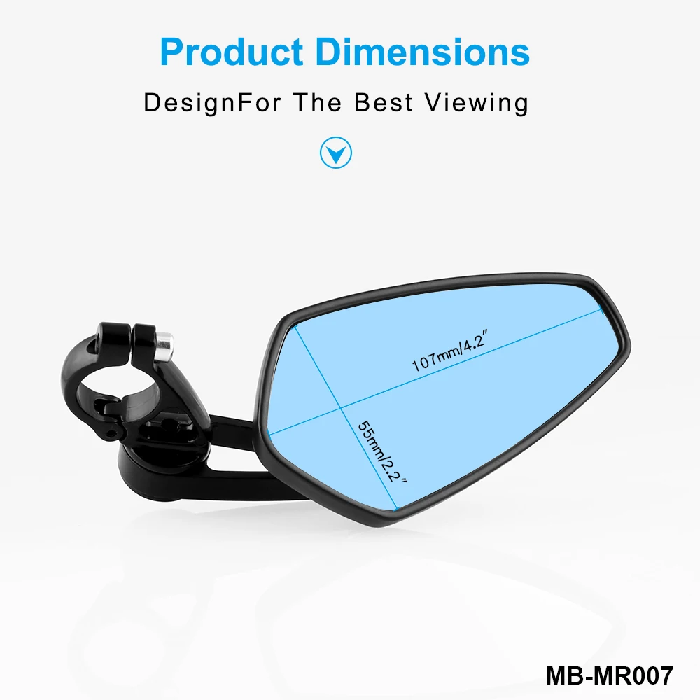 2 шт./компл. Алюминий 7/" 22 мм Бар Торцевая сторона Зеркало заднего вида мотоцикла руль велосипеда мотоцикла универсальные зеркала заднего вида