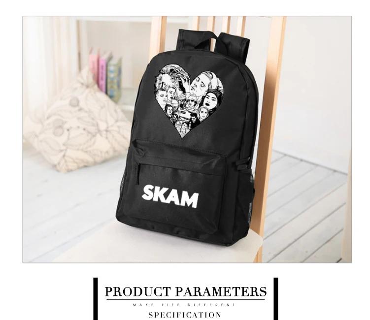 SKAM Backpack American Sope Opera Isak Even Daypack (1)