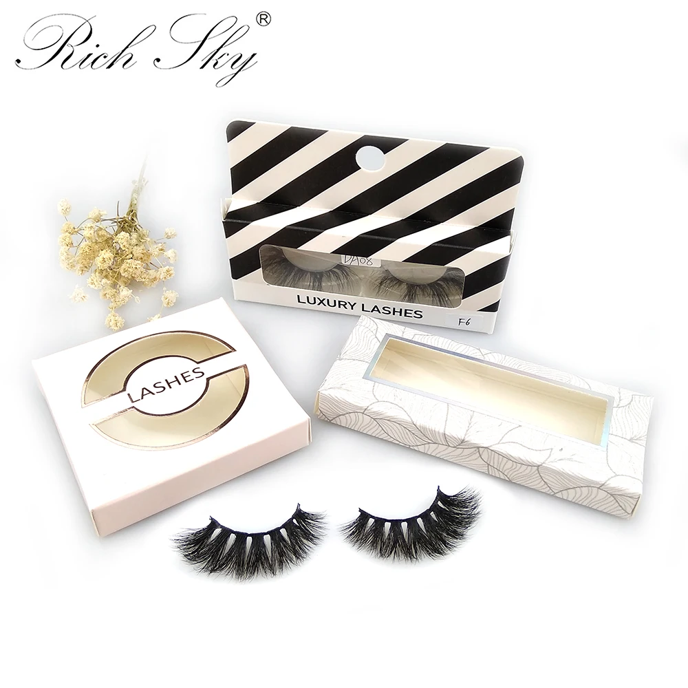 

Popular rich sky private label eyelashes with 3d volume mink eyelashes