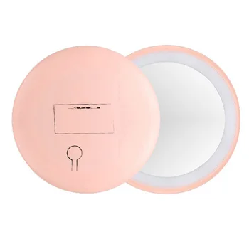 

LED Light Mini Makeup Mirror Compact Pocket Face Lip Cosmetic Mirror Travel Portable Lighting Mirror