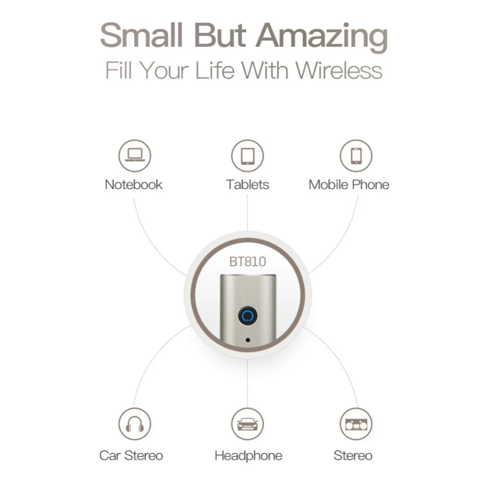 Беспроводные Bluetooth приемники адаптеры AUX автомобильный комплект аудио Музыка 4,2 Bluetooth Стерео приемники цельнометаллический чехол адаптеры для автомобильных звонков