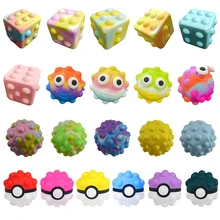 

Antistress Cube Rainbow Ball Push Bubble Fidget Toys Anti-Stress 3D Hexagon Push Bubble Ball Decompression Finger Press Fun Toy