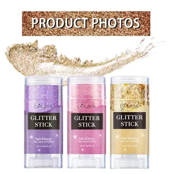 

New Glitter Stick Symphony Pearlescent Stage Party Body Hair 16g Party Shining Shiny 16g Art Makeup Festival Cream Body Pai U4H1