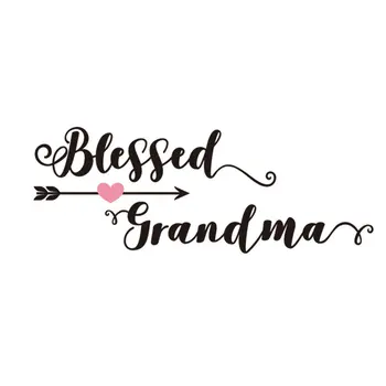 

Personalized Decorative Wall Stickers Blessed Grandma Letters Bedroom Living Room Decoration Removable Stickers Home Decor