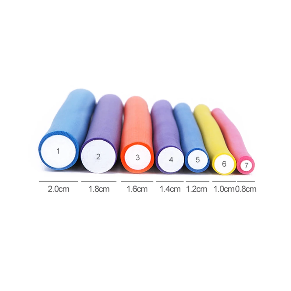 10pcs DIY Simple Flexible Hair Curling Rod Stick Fashion Hair Curler Tool Soft Foam Twist Stick Hairdressing Salon Color Random