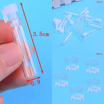 

Hot Sale 10/50PCS 1ml Glass Perfume Vials Bottle Empty Laboratory Liquid Fragrance Test Tube Trial Portable Reffiable Bottles