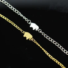 Золотой Серебряный браслет с подвесками, Женские Ювелирные изделия, браслет с изображением слона оригами, лучший подарок дружбы для друзей