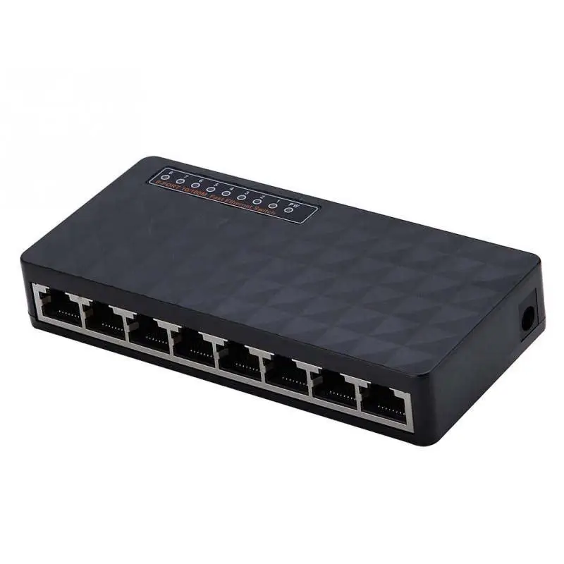 Diewu 8 портов гигабитный Ethernet сетевой коммутатор 10/100Mpbs концентратор Настольный Lan