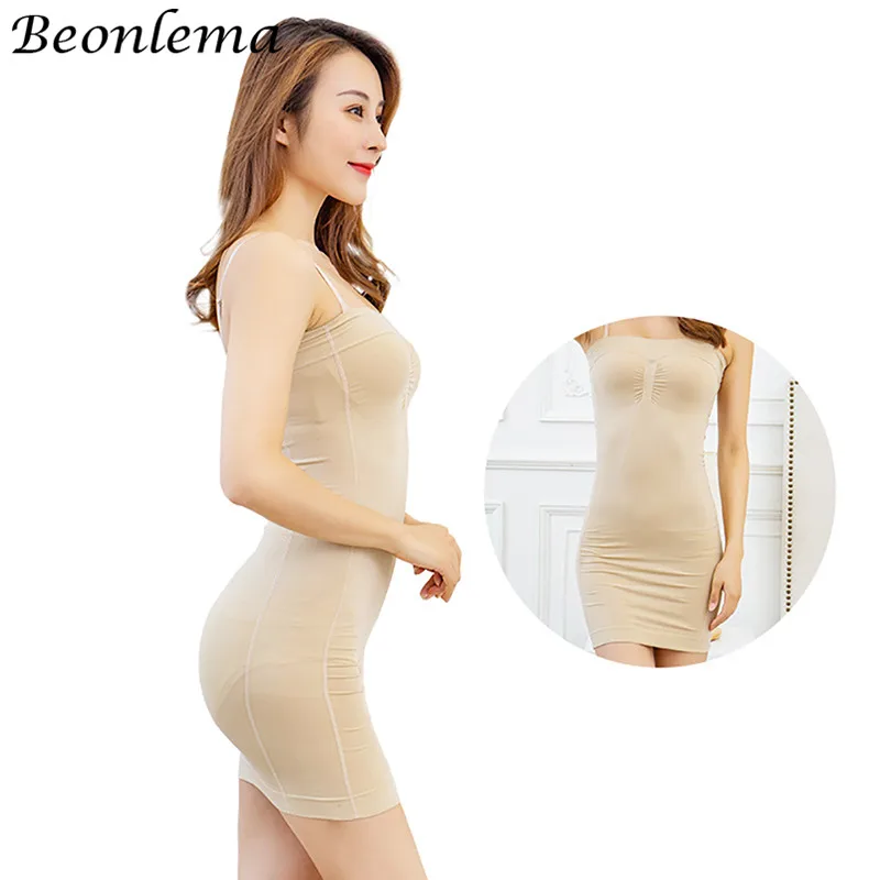 Beonlema Women Strapless Control Slips Butt Lifting Off Shoulder Shapewear Seamless Shaper Flat Belly Underwear Wedding Party