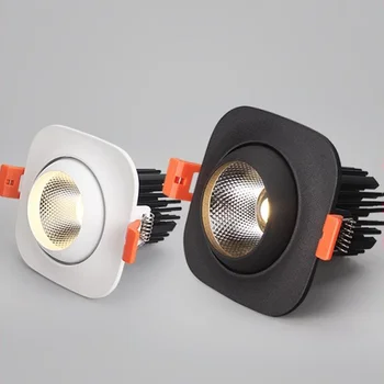 

Dimmable Square COB LED Downlights 9W12W15W LED Ceiling Spot lights Background Painting Lamps AC85~265V Indoor Lighting