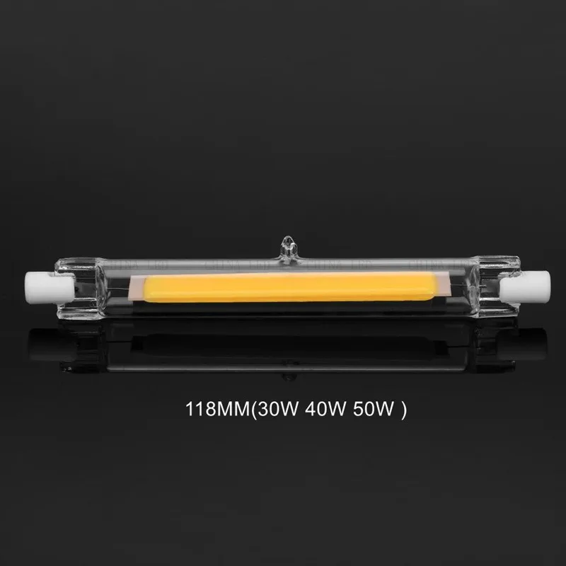 새로운 LED 빛 R7S 78mm 15W 20W 25W 높은 강력한 스포트 라이트 118mm 30W 40W 189MM 50W 유리 COB 전구 교체 할로겐 램프 110V 220V