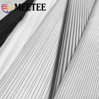 

Meeetee 100/200X150cm Polyester Taffeta Stripe Fabric for Luggage Lining Decorative Cloth Suit Jacket Garment Lined Sew Fabric