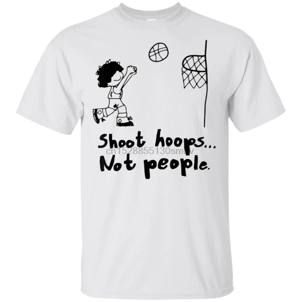 Shoot Hoops Not People футболка с коротким рукавом Черная Мужская и Женская Harajuku топы