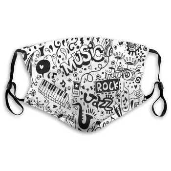 

Unisex Half Face Mouth Mask Face Masks Anti-Dust Face Windproof Ski,Music Themed Motif With An Abstract Drawing Rock Jazz Blues