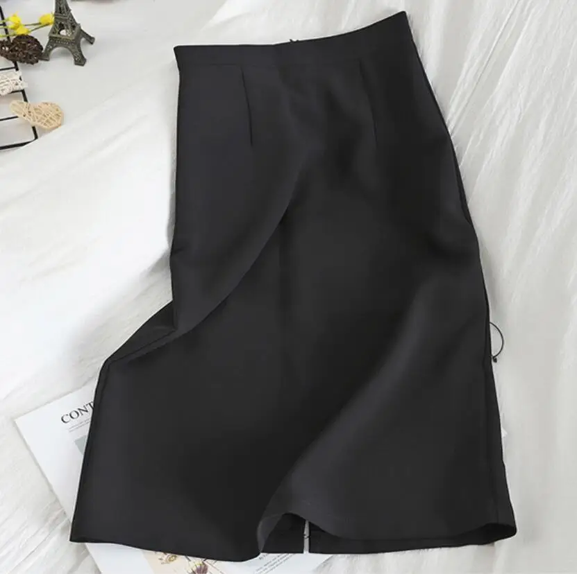 High Waist Bodycon Skirt Womens Black Green Yellow Feminino Formal High Quality Ladies Pencil Skirts q722 black pleated skirt Skirts