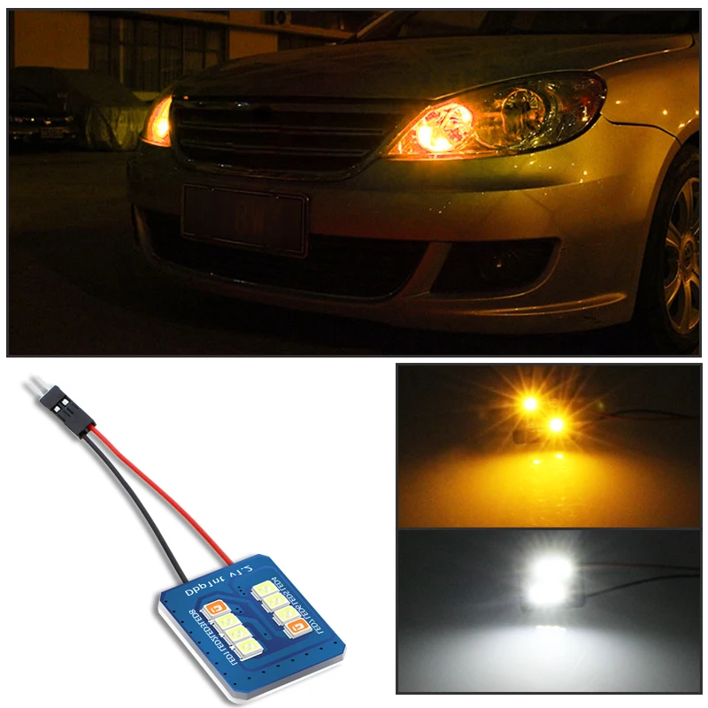 1 шт. белого и синего цвета T10 2835 8 SMD Шина CAN автомобиль светодиод Панель автомобиля лампы авто лампа для чтения в помещении лампочки купол с фестонами AC/DC 12v